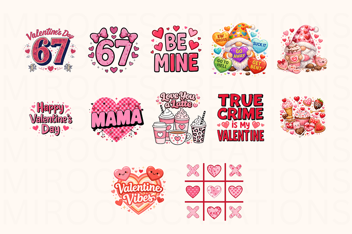 Small Valentine PNG Bundle | 12 File, an Object Graphic by MIRoots Design Studio (Photo 3 of 5)