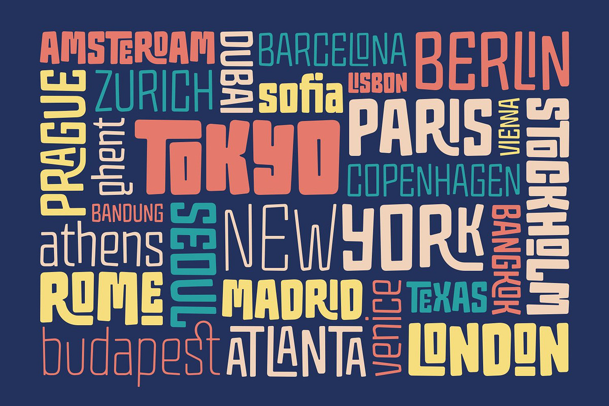 Happy Season Font Family, a Sans Serif Font by Asenbayu (Photo 9 of 14)