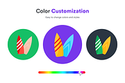 Flat Travelling Icons, a Duotone Icon by Brickclay (Thumbnail 4 of 6)