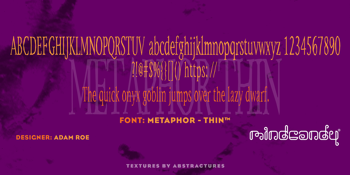 Metaphor™, a Serif Font by MINDCANDY (Photo 2 of 3)