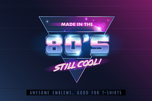 The 80's. Vector Graphic Set.