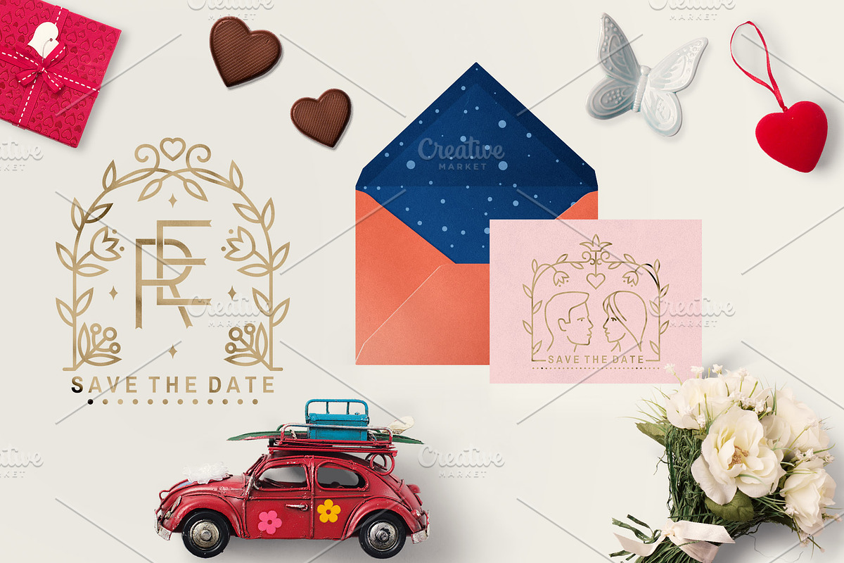 Save the Date Overlays, a Branding & Logo Template by sivVector (Photo 4 of 6)