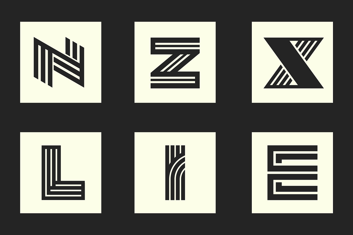 Letter Logo Template Vol 2, a Solid Icon by Tekuni (Photo 4 of 12)
