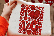 Crochet Valentines Love Floral Png, an Illustration by OK Design (Thumbnail 3 of 6)
