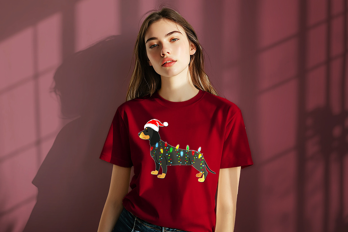 Dog Christmas T Shirt Design Digital, a Graphic by Vector Portal (Photo 2 of 6)