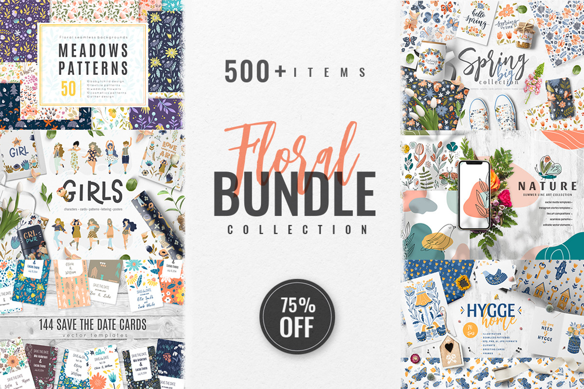 Floral Bundle 75% Off, an Object Graphic by DariSmartArt (Photo 1 of 13)