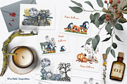 Halloween Watercolor Set, a Seasonal Illustration by BarvArt (Thumbnail 5 of 21)
