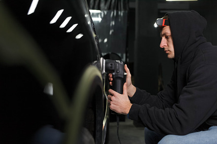 Auto polishing process. Detailing, a Photo by borodai94