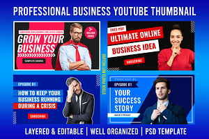 Business/Podcast Youtube Thumbnails