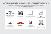 50 Christmas Greeting Cards Set, a Poster Template by Pingebat (Thumbnail 3 of 9)