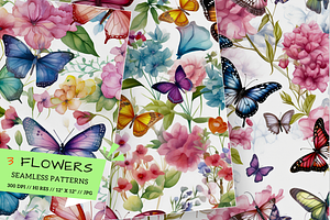 Butterfly Garden Party Pattern Set