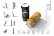 Beer Can Mock-Up, a Cups & Container Mockup by akropol (Thumbnail 3 of 10)