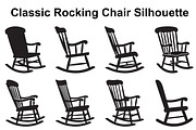 Timeless Rocker Chair Silhouette Set, an Object Graphic by Designs_River (Thumbnail 1 of 3)