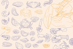 Seafood Restaurant Illustrations