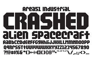 Area 51 - Industrial Stencil Fonts