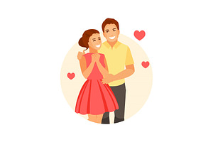 Couple In Love Vector