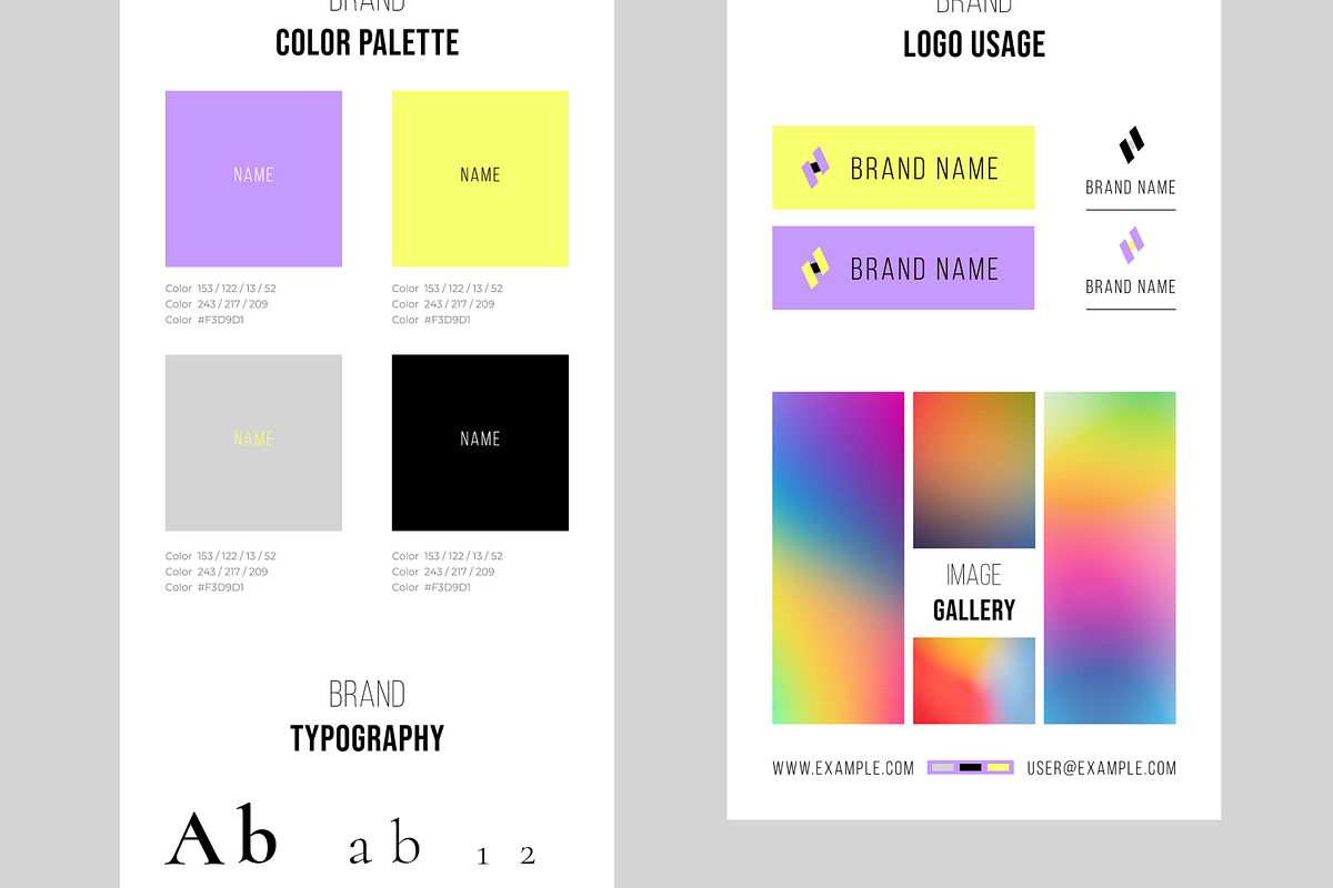 Brand Mood Board Layout, an UI Kit Template by MightyDesign (Photo 2 of 6)