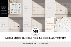 Mega Logo Bundle For Illustrator AI