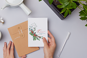 Christmas Leaves Decoration, a Seasonal Illustration by 7nov.studio (Thumbnail 6 of 7)