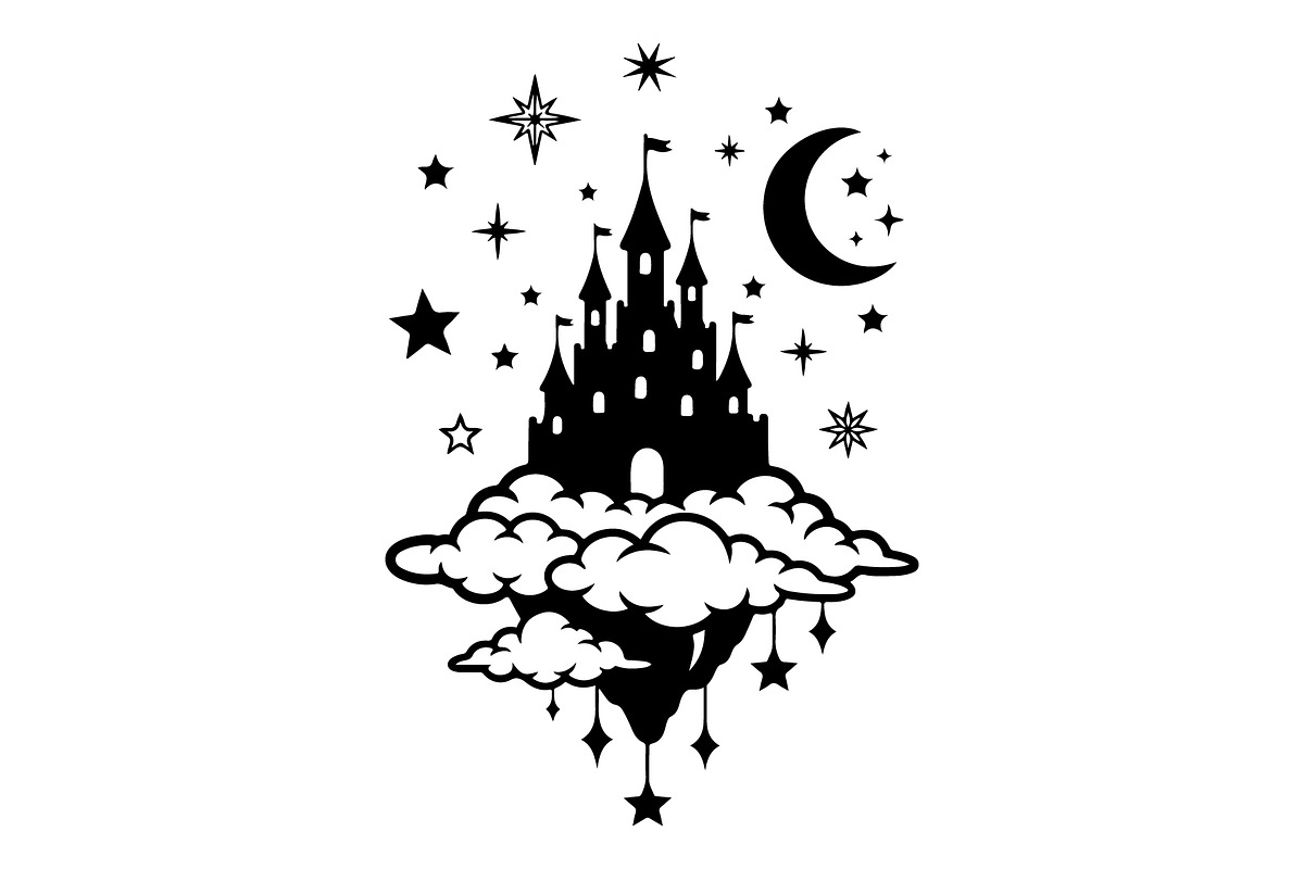 Fantasy Castle Cloud Moon Bundle, an Object Illustration by Gaye Art (Photo 5 of 30)