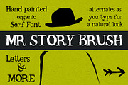 Mr. Story Brush, a Serif Font by EvaToth (Thumbnail 1 of 4)