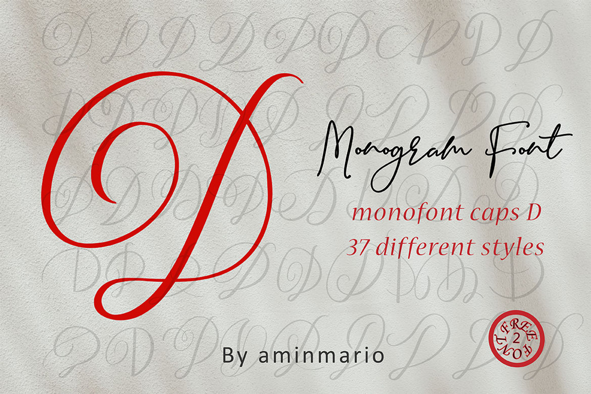 MONOGRAM D | Monofont caps D preview 7