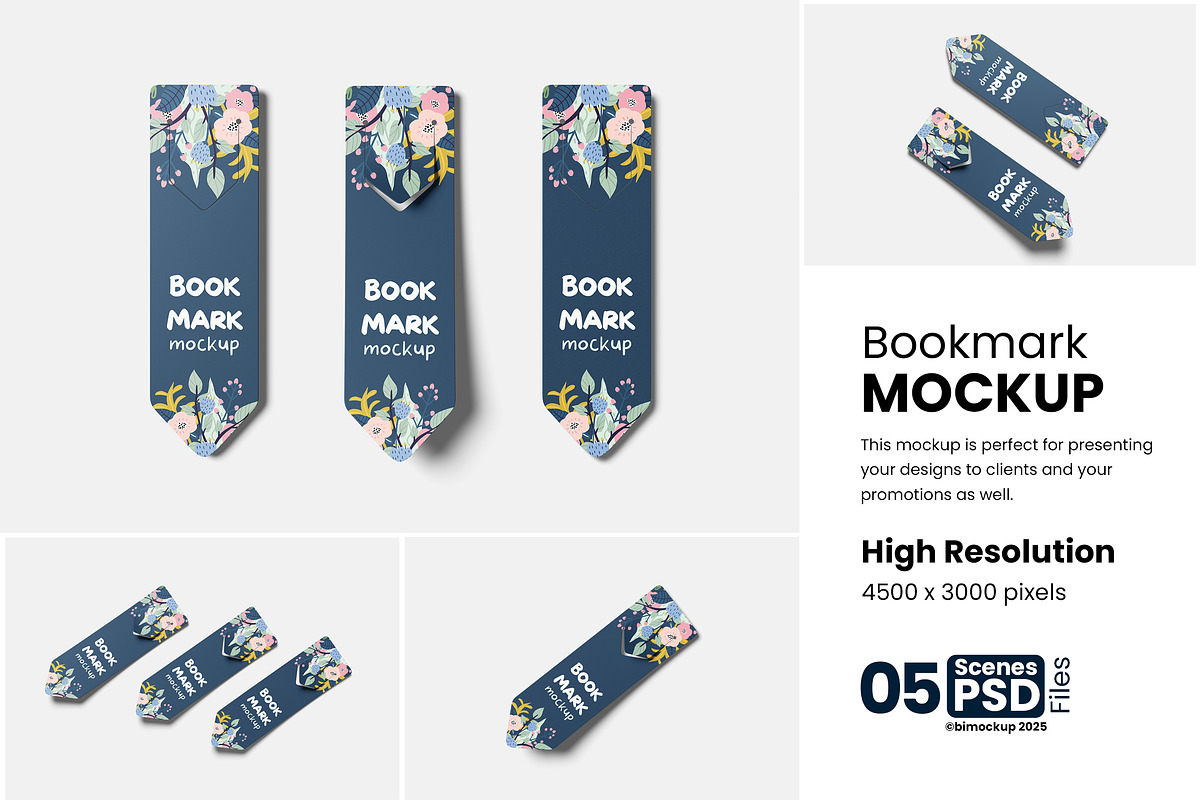 Bookmark Mockup, a Product Mockup by bimockup (Photo 1 of 6)