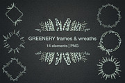 Greenery eucalyptus frames & wreaths, an Object Graphic by MariiaVD (Thumbnail 1 of 9)