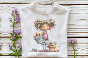 Whimsical Summer Beach Girl Clipart, an Illustration by OK Design (Thumbnail 5 of 6)