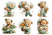 Spring Teddy Bear Illustration Bundl, an Illustration by Daily.Designs (Thumbnail 5 of 8)