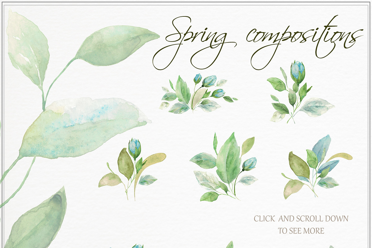 Fresh spring watercolors, a Decorative Illustration by SaharaArt (Photo 5 of 9)