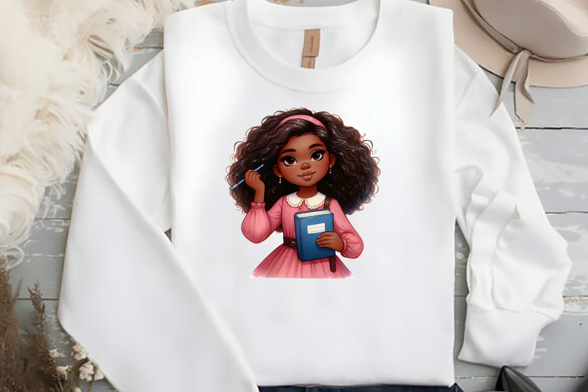 Black Kids Back to School - Clipart, an Illustration by DreamCafeArt (Photo 4 of 5)