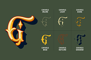 Chivels - Chiseled Vintage 3D Type, a Font by Adam Fathony (Thumbnail 2 of 11)