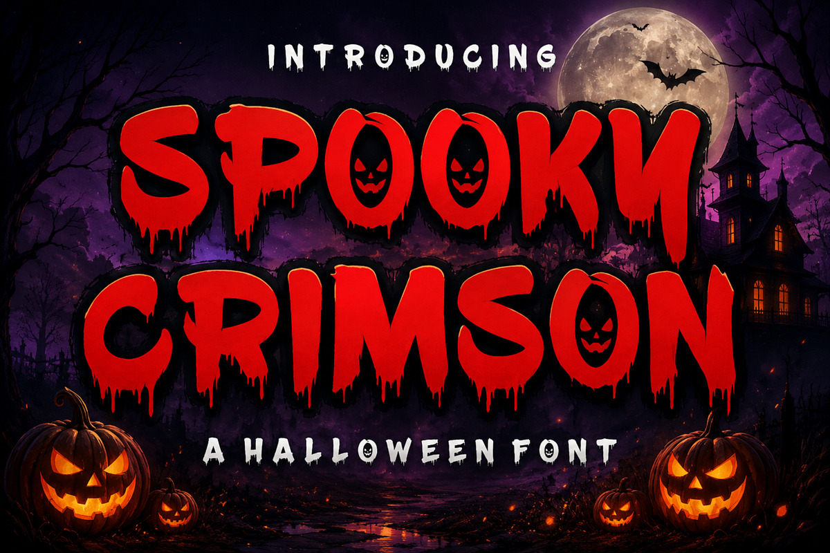 Spooky Crimson - Horror Halloween, a Sans Serif Font by Limited.studio (Photo 1 of 5)