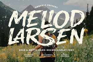 Meliod Larsen Bold Hand Drawn Font, a Handwritten Font by Maulana Creative