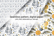 Gristmas winter digital paper, a Pattern Graphic by Artmanata (Thumbnail 6 of 12)