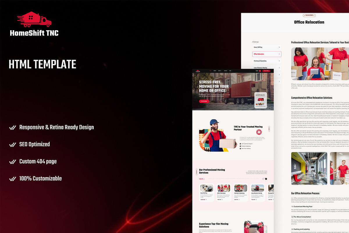 HomeShift - Transport HTML Template
