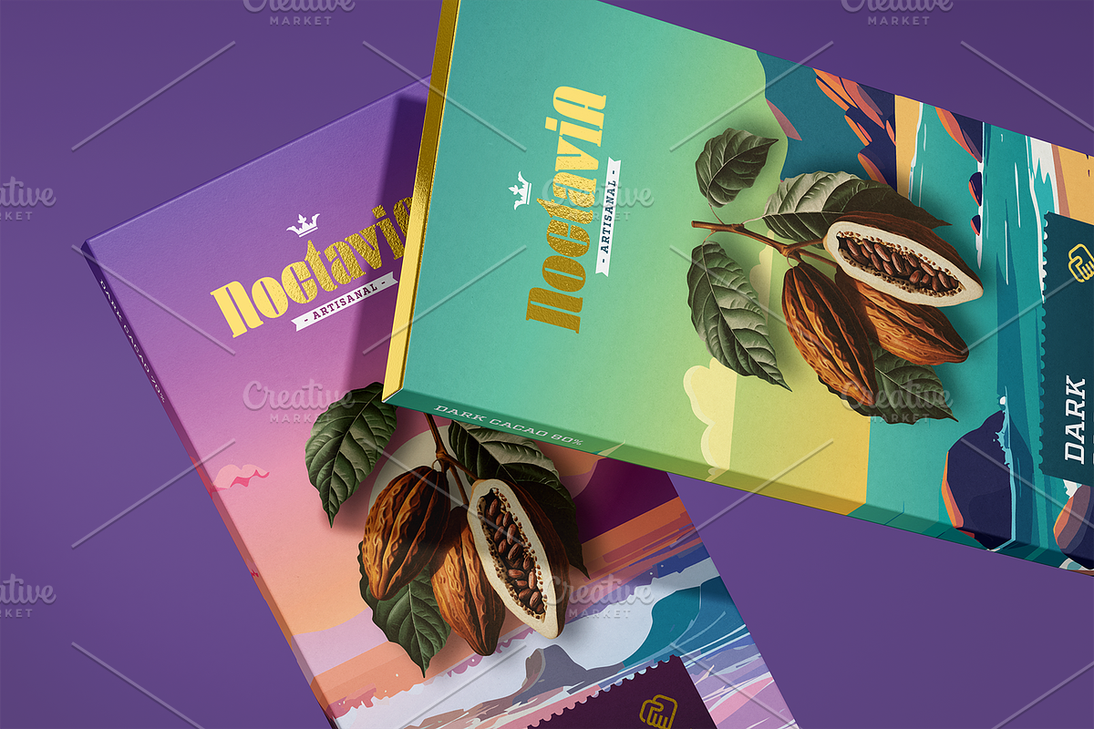 Noctavia Chocolate Bar Pack Template, a Marketing Template by fisihsani (Photo 2 of 9)
