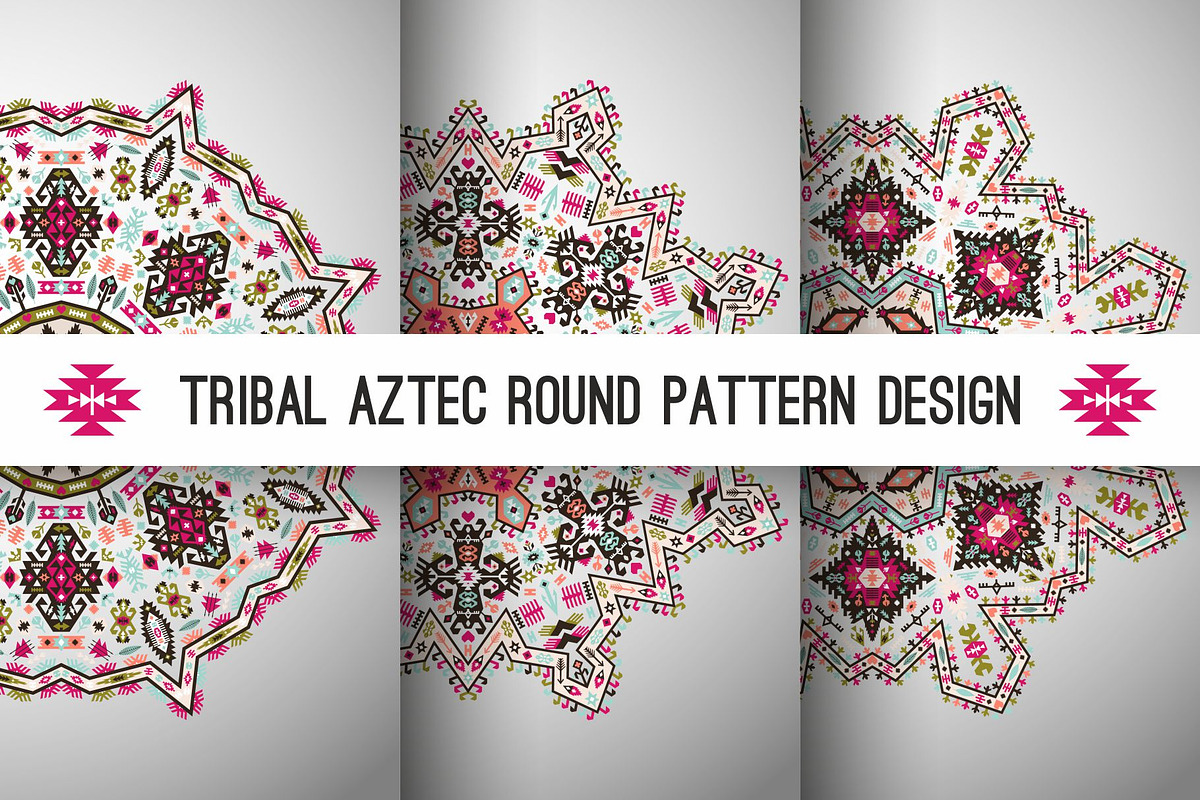 Decorative Round Aztec Pattern, a Pattern Graphic by tomuato (Photo 1 of 4)
