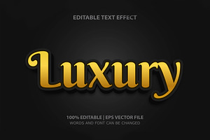 6 Text Effect Gold Bundle Eps