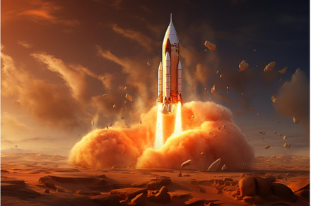 Transformative Rocket ship startup, a Technology Photo by Ylivdesign