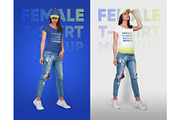 Female T-Shirt & Baseball Cap Mockup, a Shirt Mockup by Hi, Mock-Up! (Thumbnail 6 of 8)