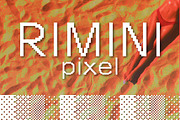 Rimini pixel - Geometric retro type, a Sans Serif Font by Gianluca_Bergo (Thumbnail 1 of 6)