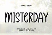 Misterday | Script Font, a Script Font by Scratchones (Thumbnail 1 of 8)