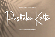Pustakka Katta, a Script Font by Essentials Studio (Thumbnail 1 of 9)