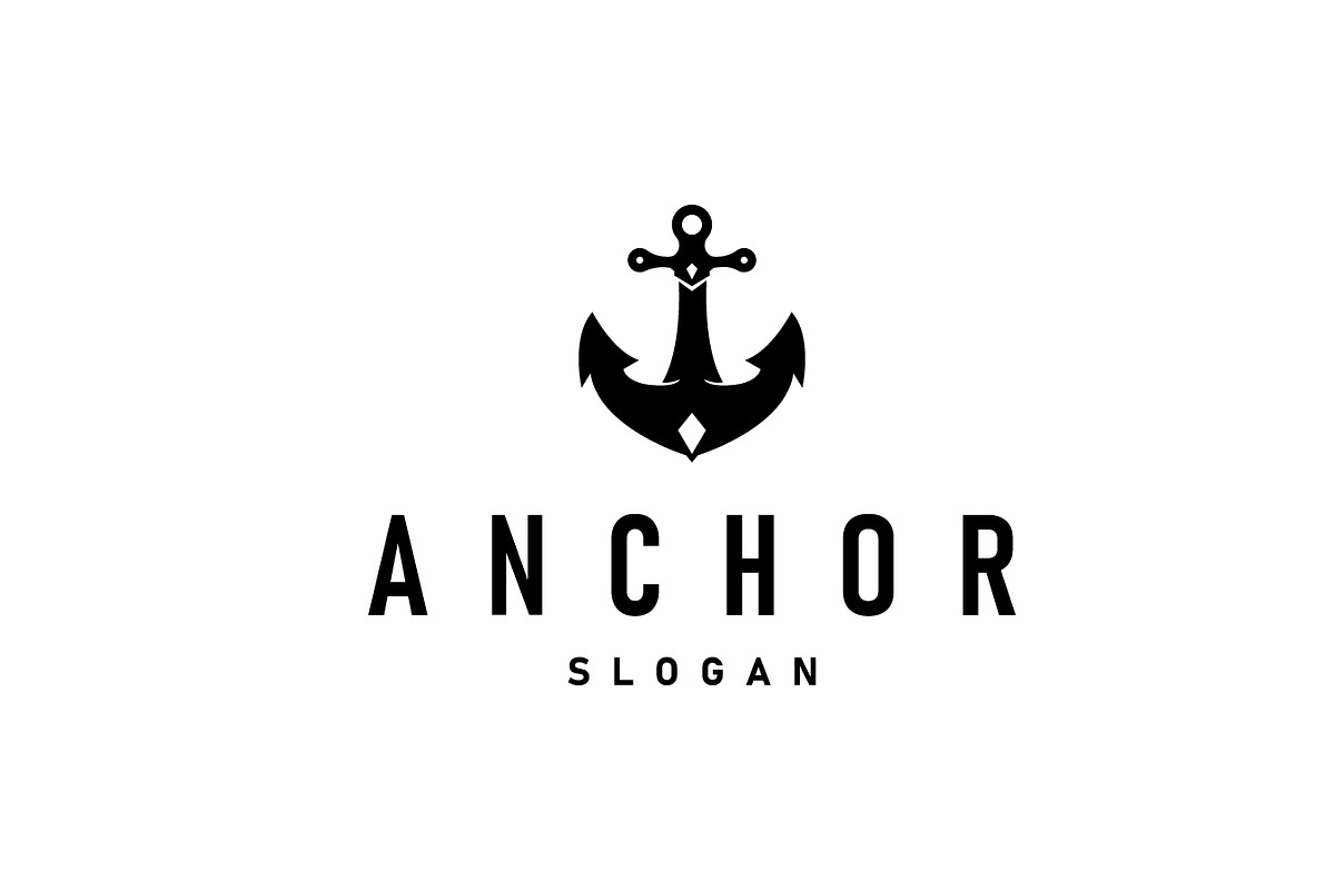 anchor logo sailor design simple, a Branding & Logo Template by Maylianaw28