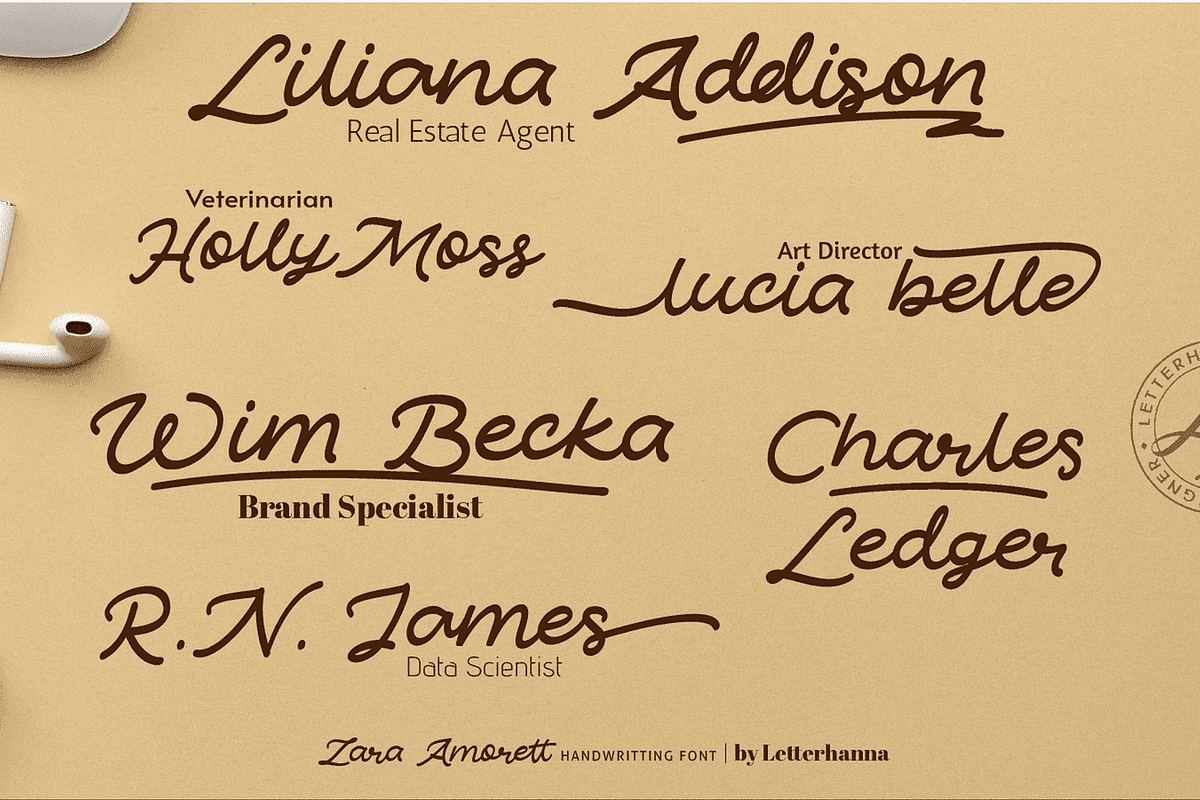 Zara Amorett Font, a Handwritten Font by Letterhanna Studio (Photo 14 of 15)