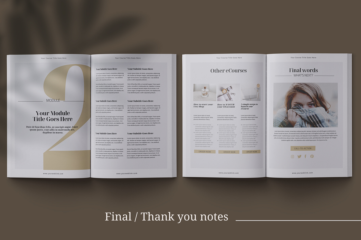 eCourse Workbook InDesign template, a Magazine Template by 3.14&Co (Photo 11 of 11)