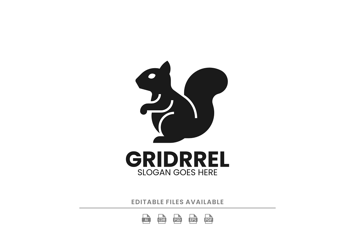 Modern Silhouette Squirrel Logo Desi, a Branding & Logo Template by Artnivora.Std