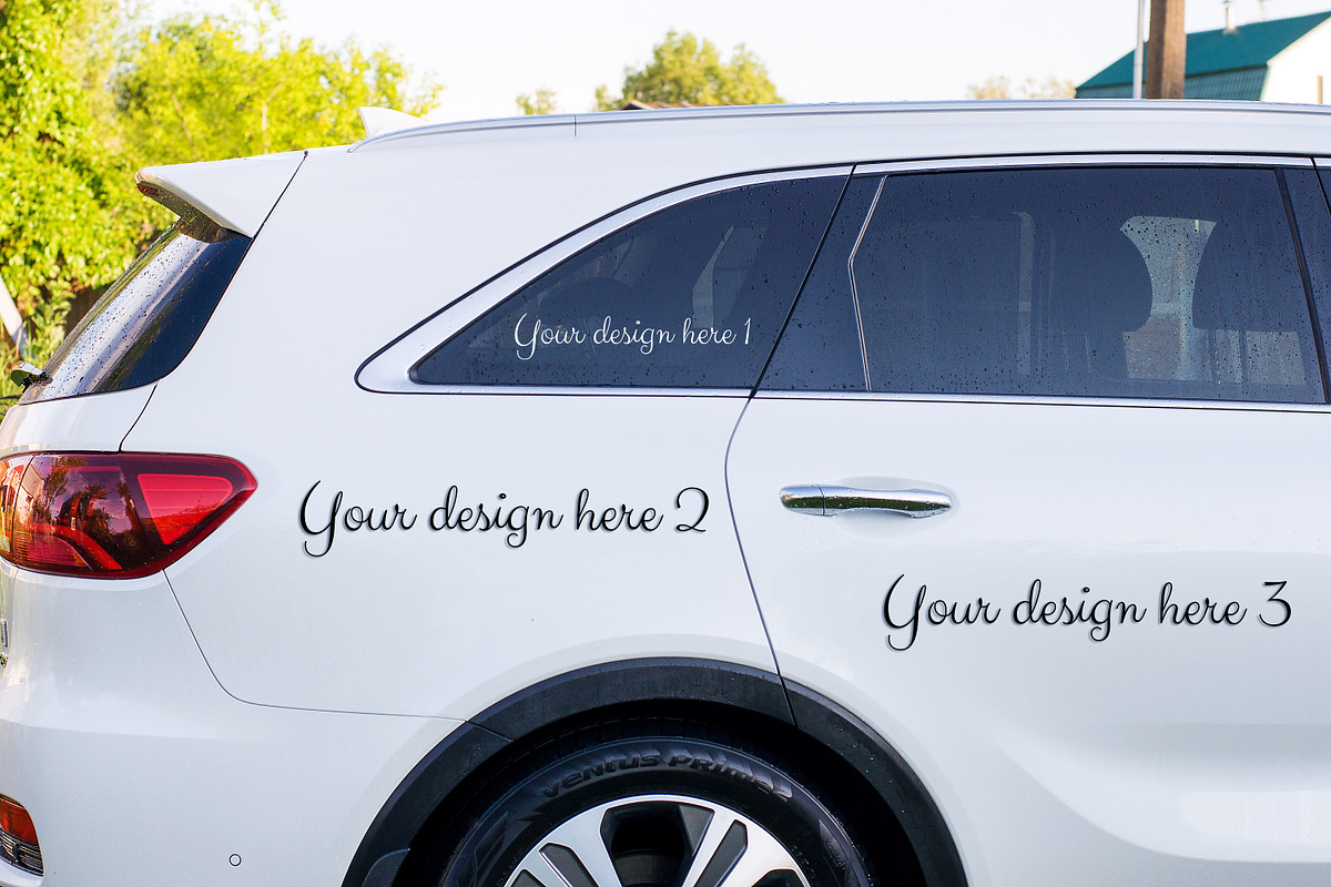 Car mockup. Car window mockup., a Print Template by MockupMarket (Photo 1 of 2)
